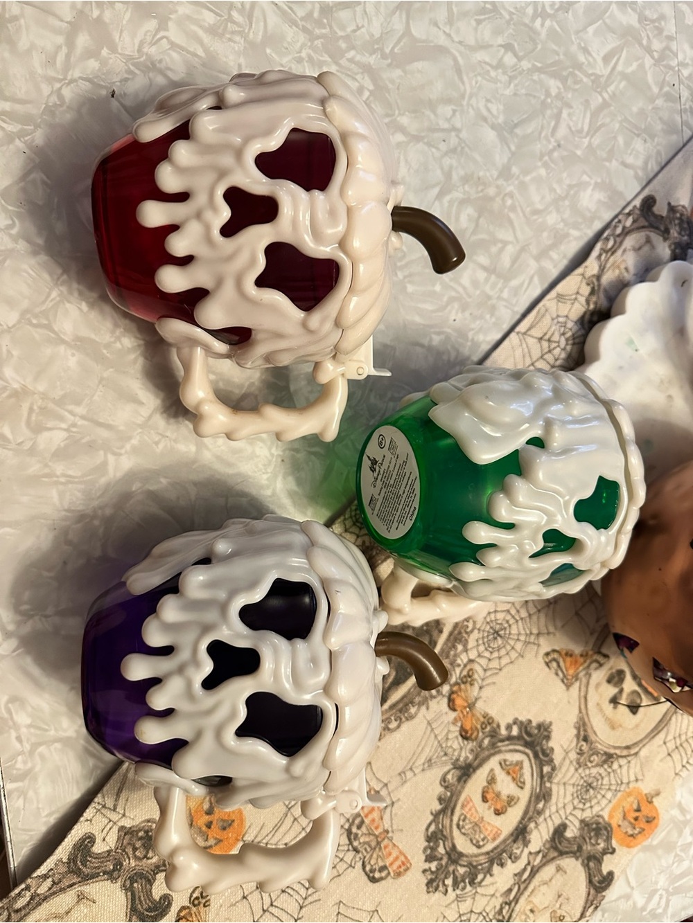 Disney Parks Poison Apple Sipper cups - set of 3 - Red, Green, and Purple